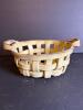 Handmade Stoneware Lattice-Style Basket with Handles - 6