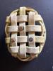 Handmade Stoneware Lattice-Style Basket with Handles - 8
