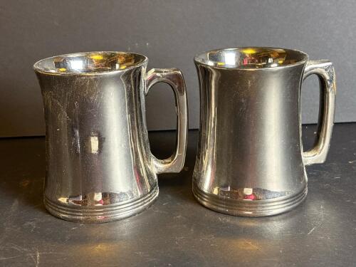 Pair of Royal Winton Pewter-Style Tankards