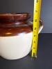 Stoneware Bean Pot Crock with Double Handles Brown Glaze - 2
