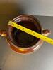 Stoneware Bean Pot Crock with Double Handles Brown Glaze - 3