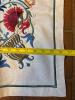 33" Square Embroidered Floral Tablecloth in Folk-Art Style - 3