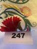 33" Square Embroidered Floral Tablecloth in Folk-Art Style - 6