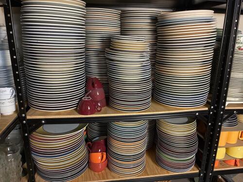Pagnossin Multicolor Italian Plates and Cups PICKERS LOT