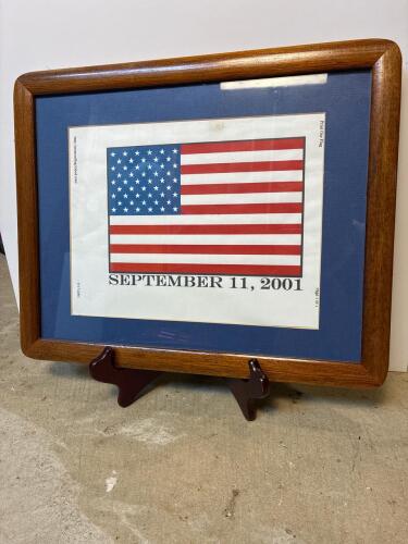 Framed September 11 2001 Print Our Flag Poster