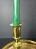 Brass Candlestick Holders, Ornate Brass Plates and Tray Set - 3