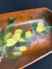 Hand Painted Wooden Bowl With Lemons Motif, Mexico - 6