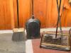 Brass and Iron Fireplace Tools Set with Stand - 4