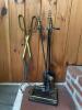 Brass and Iron Fireplace Tools Set with Stand - 5