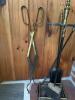 Brass and Iron Fireplace Tools Set with Stand - 7