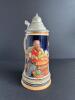 German Relief Beer Stein with Pewter Lid - 2