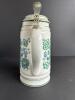 Porcelain Beer Stein with Floral Design and Pewter Lid - 4