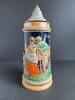 German Beer Stein With Pewter Lid in Relief-Decorated Style - 2
