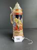 Gerz German Beer Stein with Pewter Lid and Musical Base - 12