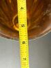 Amber Glass Pedestal Vase with Gold Finish - 5