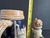 Ceramic Beer Stein and Figurine, German-Style Relief Decor - 4