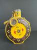 Yugoslavian Leather Decorated Glass Canteen
