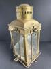 Viking Brass Kerosene Lantern with Glass Panels