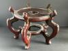 Wooden Plant Stand, Glass Bowl, Metal Insert, Faux Floral Arrangement - 4