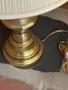 Pair of Brass Table Lamps with Pleated Shades - 6