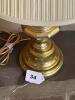 Pair of Brass Table Lamps with Pleated Shades - 7