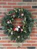 Christmas Wreath with Snowman and Pinecones