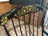 Windsor-Style Black Painted Rocking Chair With Gold Stenciling - 3