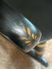 Windsor-Style Black Painted Rocking Chair With Gold Stenciling - 5
