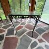 Lyon-Shaw Wrought Iron and Glass Patio Table with Four Chairs - 6