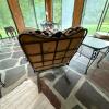 Two Lyon-Shaw Wrought Iron Patio Chairs and Glass-Top Side Table - 13