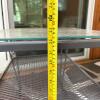 Two Lyon-Shaw Wrought Iron Patio Chairs and Glass-Top Side Table - 19