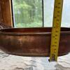 Hammered Copper Oval Pan With Brass-Tone Handles - 7