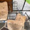 Lyon-Shaw Wrought Iron Patio Sofa and Glass Top Coffee Table - 10