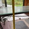 Lyon-Shaw Wrought Iron Patio Sofa and Glass Top Coffee Table - 17