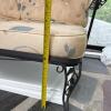 Lyon-Shaw Wrought Iron Patio Sofa and Glass Top Coffee Table - 20