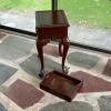 Small Wood Accent Table With Serving Tray