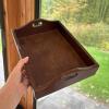 Small Wood Accent Table With Serving Tray - 2
