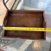 Small Wood Accent Table With Serving Tray - 10