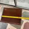 Small Wood Accent Table With Serving Tray - 13