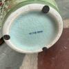 Green Glazed Vase with Wooden Stand and Decorative Branches - 4