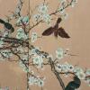 58.75" x 34.75" Three-Panel Asian-Style Bird and Blossom Folding Wall Art - 9