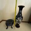 Mother of Pearl Inlaid Floor Vase with Stand - 10