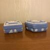 Four Wedgwood Blue Jasperware Trinket Boxes and Dishes - 6