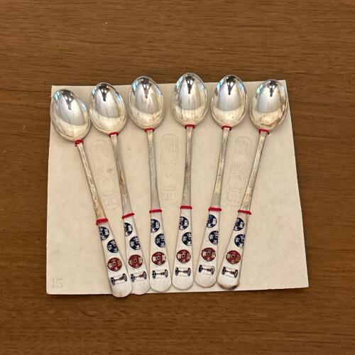Set of Six Asian-Style Enameled Souvenir Spoons