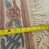 Chinese Style Floral Accent Rug with Fringe, 28" x 18" - 6