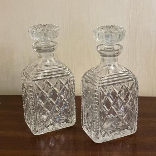 Pair of Cut Glass Decanters