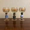 Set of Six Figural Stemmed Glasses with Floral Decoration - 7