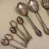 Assorted Silver Plate and Stainless Serving Trays and Utensils - 13