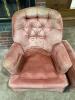 Pink Upholstered Swivel Armchair in Mid-Century Modern Style - 2