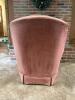 Pink Upholstered Swivel Armchair in Mid-Century Modern Style - 7